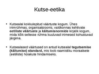 Eetika #25