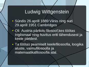 wittgenstein esitlus #2