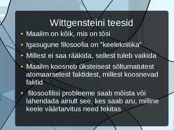 wittgenstein esitlus #4
