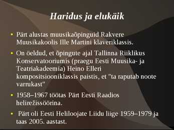 Arvo Pärdi esitlus #3