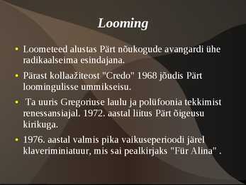 Arvo Pärdi esitlus #4