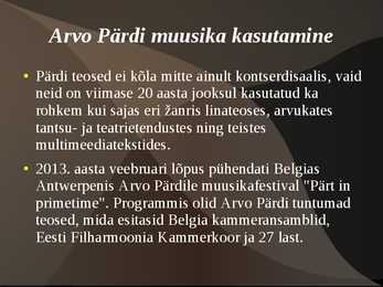 Arvo Pärdi esitlus #6
