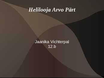 Arvo Pärdi esitlus
