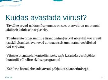 Arvutiviirused ja viirusekaitse #4