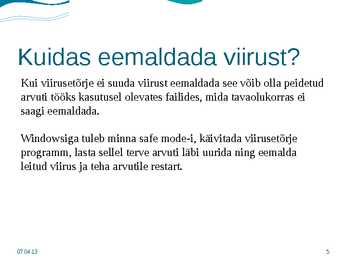 Arvutiviirused ja viirusekaitse #5