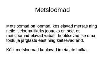 Metsloomad