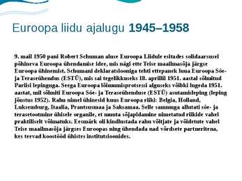 Euroopa liidu ajalugu ja sümboolika #2