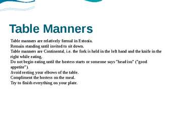 Manners in Estonia #8