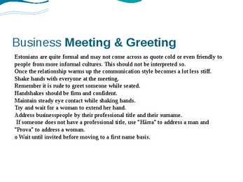 Manners in Estonia #9