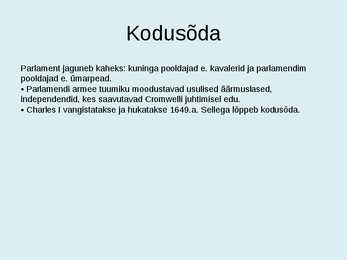 Parlamentalismi kujunemine Inglismaal #6