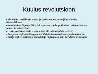 Parlamentalismi kujunemine Inglismaal #9