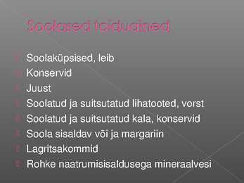 Sool ehk naatriumkloriid #12