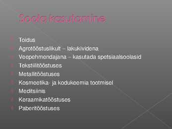 Sool ehk naatriumkloriid #14