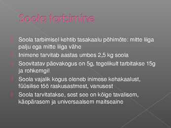 Sool ehk naatriumkloriid #15