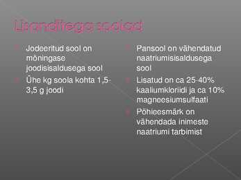 Sool ehk naatriumkloriid #10