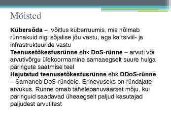 Esitlus --Küberkaitse ja kübersõda #2
