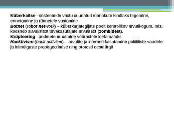 Esitlus --Küberkaitse ja kübersõda #3