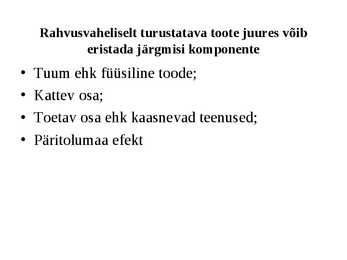 Rahvusvaheline turundus #23