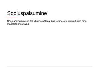 Soojuspaisumine #2