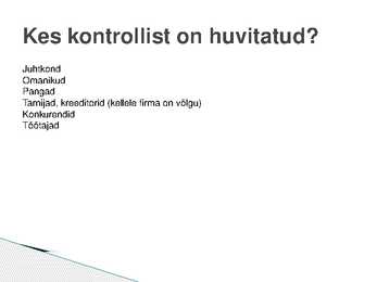 Finants- ja tegevuskontroll ettevõttes - ettekande slaidid #3