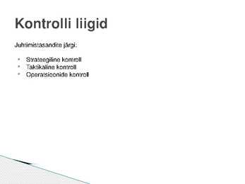 Finants- ja tegevuskontroll ettevõttes - ettekande slaidid #5