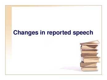 Reported speech presentation #8