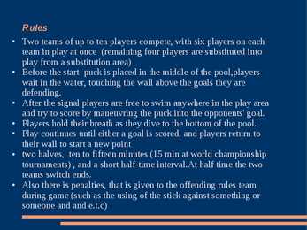 Unusual Sports - Underwater hockey #5