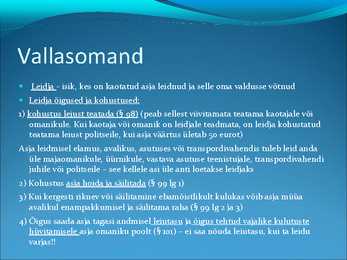 Asjaõigus- slaidid II #11