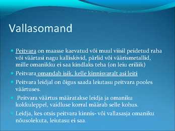 Asjaõigus- slaidid II #12