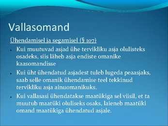 Asjaõigus- slaidid II #14
