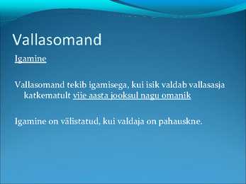 Asjaõigus- slaidid II #15