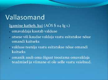 Asjaõigus- slaidid II #17