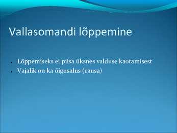 Asjaõigus- slaidid II #20