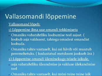 Asjaõigus- slaidid II #22