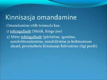 Asjaõigus- slaidid II #33