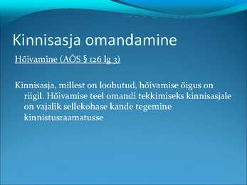 Asjaõigus- slaidid II #36