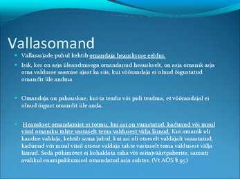 Asjaõigus- slaidid II #6