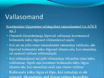 Asjaõigus- slaidid II #7