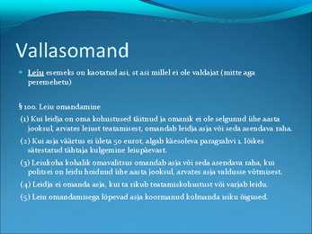 Asjaõigus- slaidid II #10