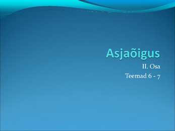 Asjaõigus- slaidid II