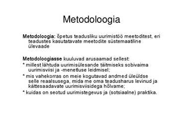 Sotsiaaluurimisega seotud üldmõisted #4