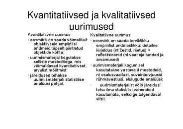 Sotsiaaluurimisega seotud üldmõisted #9