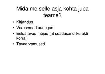 Uurimuse plaan #3