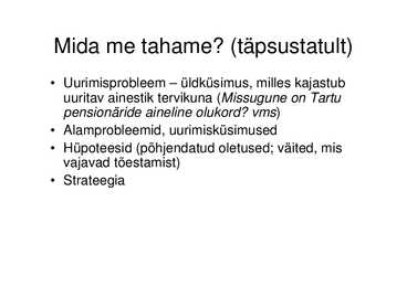 Uurimuse plaan #4