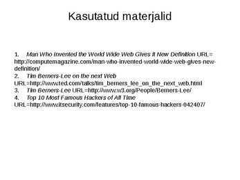 Arvutimaailma tegija Tim Berners-Lee #10
