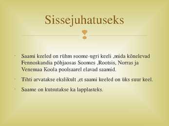 Saami keeled #2