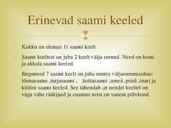 Saami keeled #4