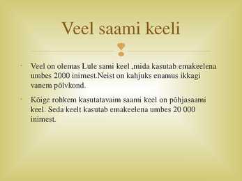Saami keeled #5
