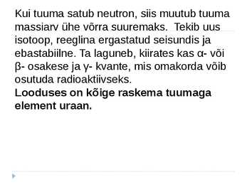 Tuumareaktsioonid #3