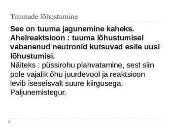 Tuumareaktsioonid #4